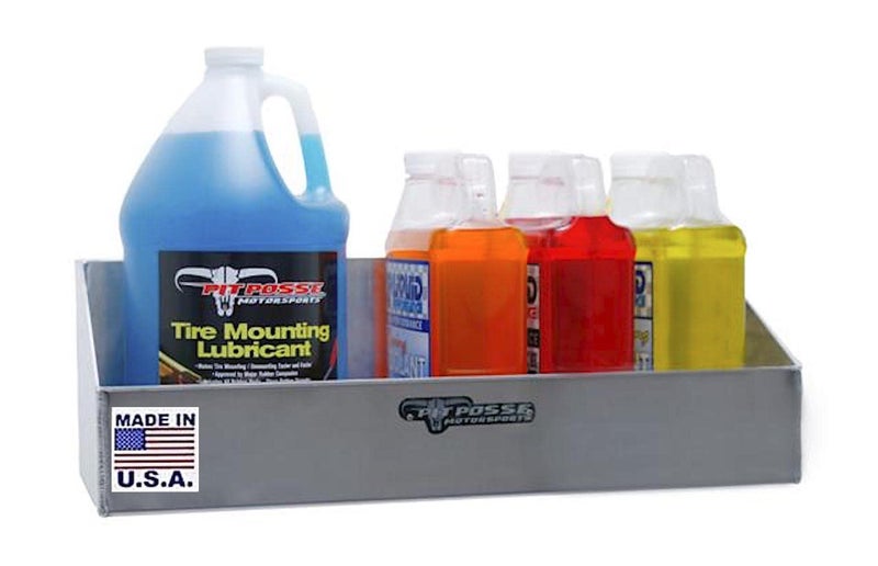 Pit Posse PP3189 3 to 4 Gallon Shelf Storage Holder Aluminum Trailer Garage Accessory Organizer | Made in The USA| 5 Year Warranty| Toy Hauler| 5th Wheel| Snowmobile - Image 2
